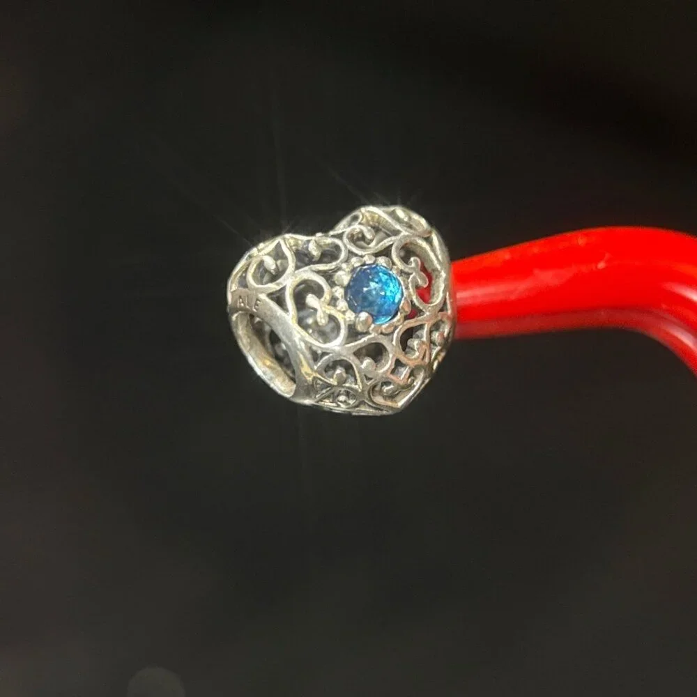 Pandora Blue Sapphire Heart Charm - Picture 4 of 4